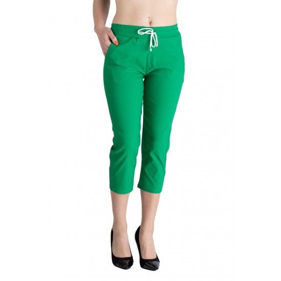 Pantaloni Dama Masura Mare Trei Sferturi 3/4, Verde