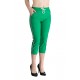 Pantaloni Dama Masura Mare Trei Sferturi 3/4, Verde,Cu Vipusca