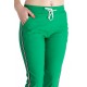 Pantaloni Dama Masura Mare Trei Sferturi 3/4, Verde,Cu Vipusca